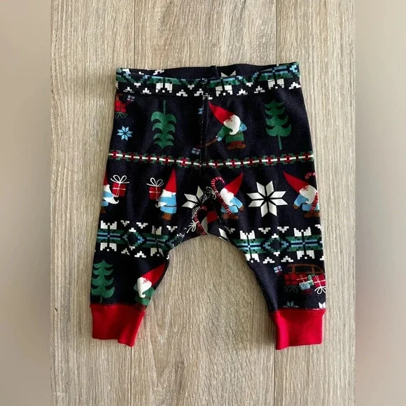 Hanna Andersson Baby Holiday Long John Pajama Set Gnome Sweet Gnome 0-3 months - Picture 7 of 9